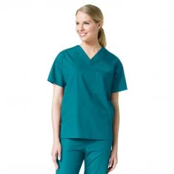 Maevn Unisex One Pocket V-Neck Scrub Top Style 1006 Size XXS - L Womens Medical