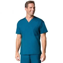 Maevn Mens One Pocket V-Neck Scrub Top Style 1006 Size XXS - L
