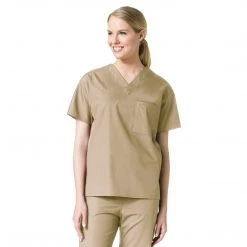 Maevn Unisex One Pocket V-Neck Scrub Top Style 1006 - Plus Size XL - 5XL
