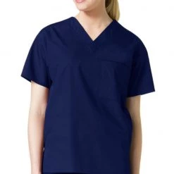 Maevn Unisex One Pocket V-Neck Scrub Top Style 1006 - Plus Size XL - 5XL