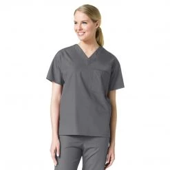 Maevn Unisex One Pocket V-Neck Scrub Top Style 1006 - Plus Size XL - 5XL