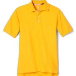 French Toast Short Sleeve Kids Pique Polo - Gold A9435-GLD Sizes XS - XXL Girls