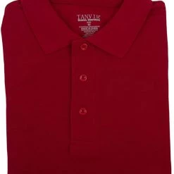 Tanvir Mens Red 1021M Short Sleeve Pique Polo Shirt Sizes S To XL