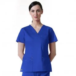 Maevn Blossom 3 Pocket V-Neck TopStyle - 1202Sizes XS - 3XL Womens Medical