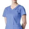 Maevn Blossom Triple Pin Tuck Mock Wrap Top <br> Style - 1302 <br>Sizes XS - 2XL </br> Womens Medical 2 Maevn Blossom Triple Pin Tuck Mock Wrap Top Style - 1302 Sizes XS - 2XL Womens Medical