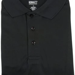Jet Set Uniforms Kobalt 1 Performance Wear Mens Dry Fit Black Short Sleeve Polo Shirt Sizes S To 2XL