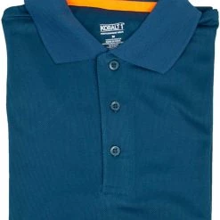 Jet Set Uniforms Kobalt 1 Performance Wear Mens Dry Fit Caribbean Blue Short Sleeve Polo Shirt Sizes S To 2XL