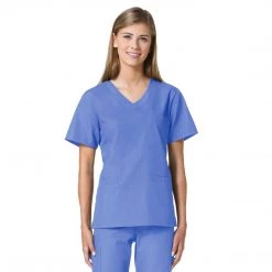 Maevn Core Curved 3 Pocket V-Neck Scrub Top Style - 1626 Sizes XXS - XL