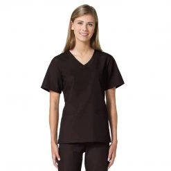 Maevn Core Curved 3 Pocket V-Neck Scrub Top Style - 1626 Sizes XXS - XL