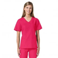 Maevn Core Curved 3 Pocket V-Neck Scrub Top Style - 1626 Sizes XXS - XL