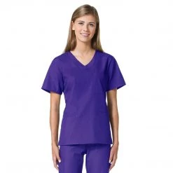 Maevn Core Curved 3 Pocket V-Neck Scrub Top Style - 1626 Sizes XXL - 5XL