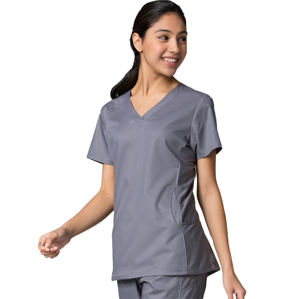 Maevn Eon Active Sporty Mesh Panel Top <br> Style 1718 <br> Sizes XS - 3XL </br> Womens Medical 6 Maevn Eon Active Sporty Mesh Panel Top Style 1718 Sizes XS - 3XL Womens Medical