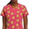 Maevn Women’s Curved V-Neck Print Scrub Top 1767 AVO <br> Sizes S To 2XL 1 Maevn Women’s Curved V-Neck Print Scrub Top 1767 AVO Sizes S To 2XL