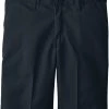 Dickies School Dickies Boys Navy Flat Front Shorts 42562-NVY Extra-Pocket Sizes 12 To 20