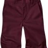 Dickies School Dickies Boys Burgundy Flat Front Shorts 54362-BRG Sizes 14 To 20
