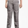 Dickies School Dickies Boys Silver Gray Pant Flat Front School Uniform Size 4 To 20
