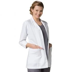 Maevn Womens 3/4" Sleeve Lab Coat Style - 7126 Sizes XS - 3XL