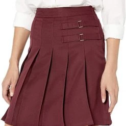 French Toast Womens/Juniors 2 Tab Scooter Skirt Sizes 03 -13 Navy, Khaki, Burgundy, Hunter Green, Gray, Black Women/Junior