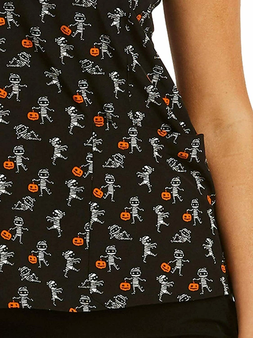 Maevn Women's Stretch V-Neck Print Scrub Top 1767-AWU <br> Sizes S To XL Womens Medical 4 Maevn Women's Stretch V-Neck Print Scrub Top 1767-AWU Sizes S To XL Womens Medical