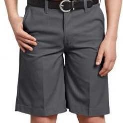 Dickies School Dickies Boys' Flexwaist Flat Front Short Charcoal Sizes 4 - 20