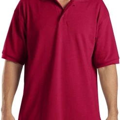 Dickies School Dickies Men's English Red Short-Sleeve Pique Polo Shirt KS5552-ER Size M - XL