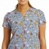 Maevn Women's Stretch V-Neck Print Scrub Top 1767-PPD <br> Sizes S To XL Womens Medical 1 Maevn Women's Stretch V-Neck Print Scrub Top 1767-PPD Sizes S To XL Womens Medical