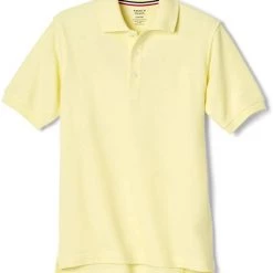 French Toast Mens Short Sleeve Pique Polo Shirt SA9084Y Size S To 3XL White, Light Blue, Black, Navy, Heather Gray, Gold, Royal Blue, Yellow