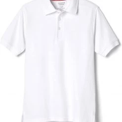 French Toast Mens Short Sleeve Pique Polo Shirt SA9084Y Size S To 3XL White, Light Blue, Black, Navy, Heather Gray, Gold, Royal Blue, Yellow