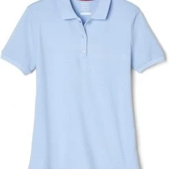 French Toast Juniors Light Blue Short Sleeve Stretch Pique Polo Shirt SA9403JL Sizes S To XL Women/Junior