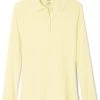 French Toast Girls Yellow Long Sleeve Interlock Polo SA9424 Sizes 12 - 20