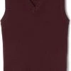 French Toast Kids Burgundy V-Neck Sleeveless SweaterSizes XS - XXL Girls
