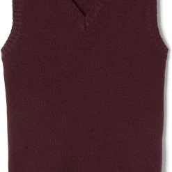 French Toast Kids Burgundy V-Neck Sleeveless SweaterSizes XS - XXL Girls