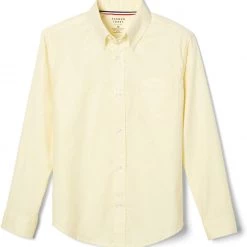 French Toast Mens Husky Yellow Long Sleeve Oxford Shirt SE9002H Sizes L, XL, 2XL