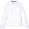 Women/Junior French Toast Juniors White Long Sleeve Oxford Shirt SE9287P Plus Sizes 42 To 46