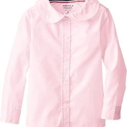 French Toast Toddler Girls Long Sleeve Peter Pan Blouse SE9321 Sizes 2T , 3T, 4T Pink, Light Blue, Yellow
