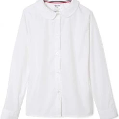 French Toast Girls White Long Sleeve Blouse Peter Pan Collar SE9321 Size 20