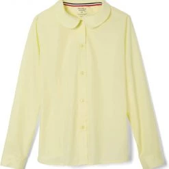 French Toast Toddler Girls Long Sleeve Peter Pan Blouse SE9321 Sizes 2T , 3T, 4T Pink, Light Blue, Yellow