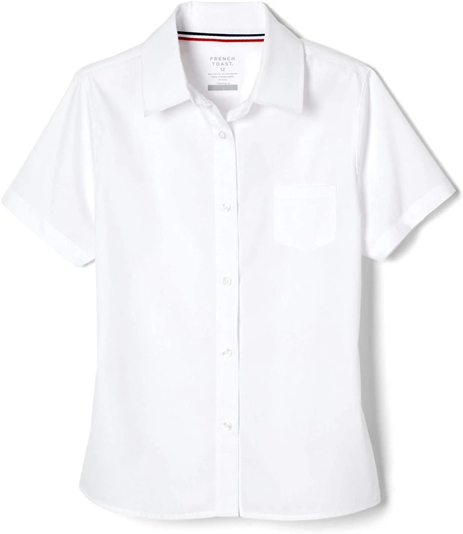 French Toast Girls White Short Sleeve Pocket Blouse SE9374 <br> Size 18 3 French Toast Girls White Short Sleeve Pocket Blouse SE9374 Size 18