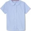 French Toast Girls Light Blue Short Sleeve Blouse Plus Size SE9383P Size 14 - 20