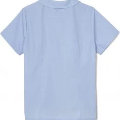 French Toast Girls Light Blue Short Sleeve Blouse Plus Size SE9383P Size 14 - 20