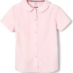 French Toast Girls Pink Short Sleeve Blouse Plus Size SE9383P Size 14 - 18