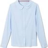 Women/Junior French Toast Juniors Light Blue Long Sleeve Peter Pan Blouse SE9384P Sizes 42 - 46