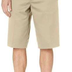 French Toast Mens Adjustable Waist Flat Front Shorts Khaki And Navy Size 32" - 38"