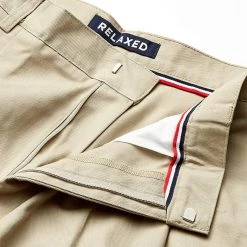 French Toast Men's Khaki Pleated School Pants SK9103Y Relaxed Fit Sizes 31 To 38