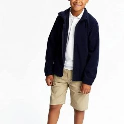 French Toast Unisex Navy Full Zip Micro Fleece Jacket SP9147 Sizes XS & S