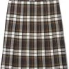 Girls Brown / Gold Plaid Pleated Skirt SV9002-H1 French Toast Uniforms Sizes 4 - 18