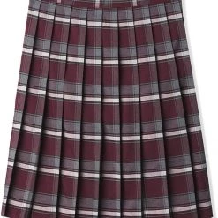 French Toast Juniors Burgundy Plaid Pleated Skirt SV9002JL Sizes 3 - 13