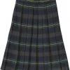 Juniors Green Plaid Pleated Skirt SV9098JL French Toast Uniforms Sizes 3 - 13 Women/Junior