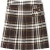 Girls Plus Size Brown Plaid Two Tab Scooter X9110P French Toast Uniforms Sizes 10.5 Plus - 20.5 Plus