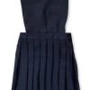 French Toast Toddlers V-Neck Pleated Jumper Sizes 2T - 4T Navy, Khaki, Gray